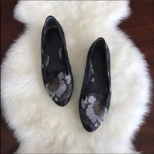 Alexander McQueen Silk Smoking Loafer Flats